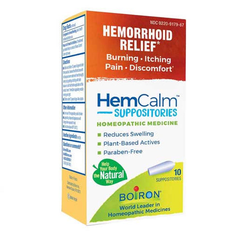 Boiron, HemCalm Suppositories Hemorrhoid Relief, 10 Count Boiron