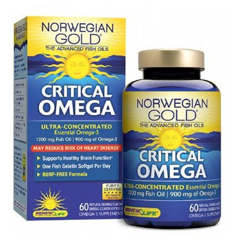 Norwegian Gold Critical Omega 120 Fish Softgels by Renew Life