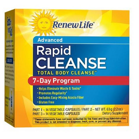 Renew Life, 7-Day Rapid Total Body Cleanse, 3-PT KIT Packs Renew Life