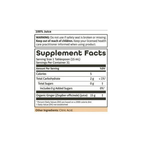 Dynamic Health Laboratories, Ginger Juice Certified Organic, 16 oz