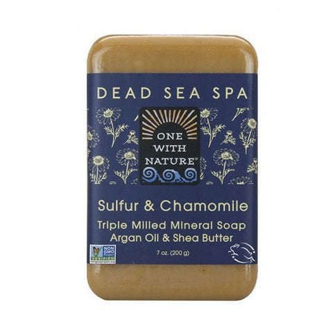 One with Nature, Sulfur & Chamomile Dead Sea Spa Bar Soap, 7 Oz One with Nature