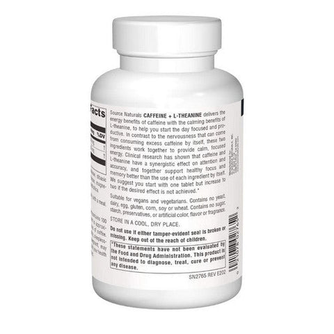 Source Naturals, Caffeine+ L-Theanine, 240 Tabs Source Naturals
