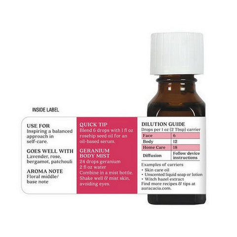 Aura Cacia, 100% Pure Essential Oil Geranium, 0.5 Oz Aura Cacia