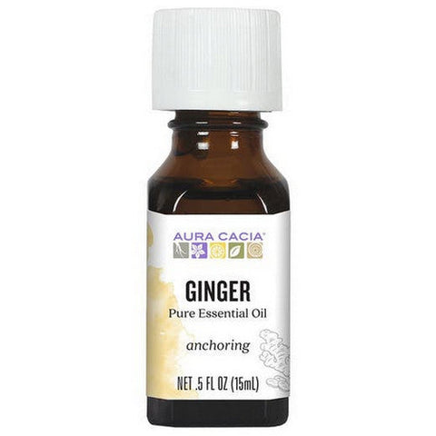 Aura Cacia, Essential Oil Ginger, (zingiber officinale) 0.5 Fl Oz Aura Cacia