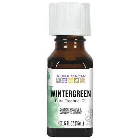 Aura Cacia, Essential Oil Wintergreen, (gualtheria procumbens) 0.5 Fl Oz Aura Cacia