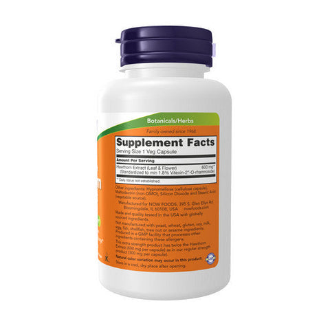 Now Foods, Hawthorn Extract, 600 mg, 90 Veg Caps