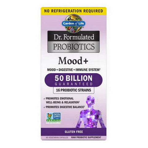 Garden of Life, Dr. Formulated Probiotics Mood Plus, 60 Caps Garden of Life
