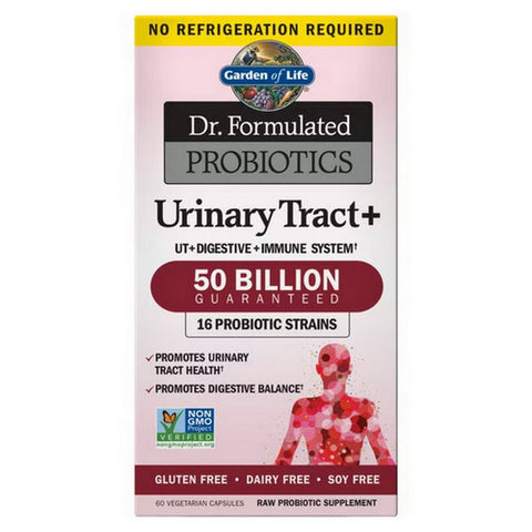 Garden of Life, Dr. Formulated Probiotics Urinary Tract Plus, 60 Caps Garden of Life