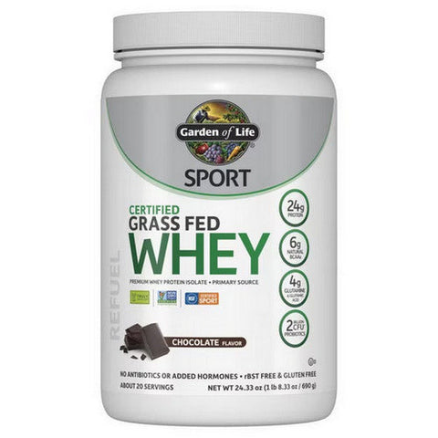 Garden of Life, Sport Certified Grass Fed Whey Protein Chocolate, 24.33 Oz Garden of Life