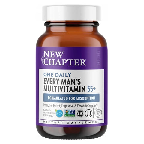 New Chapter, Every Man's One Daily 55 Plus Multivitamin, 72 Veg Tabs New Chapter