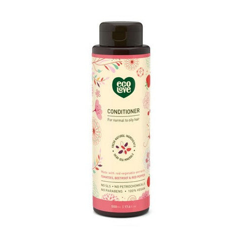 Eco Love, Conditioner For Normal To Oily Hair Tomato Beetroot And Red Pepper, 17.6 Oz Eco Love