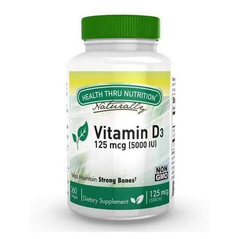 Health Thru Nutrition, Vitamin D3, 5000 iu, 360 Softgel Health Thru Nutrition