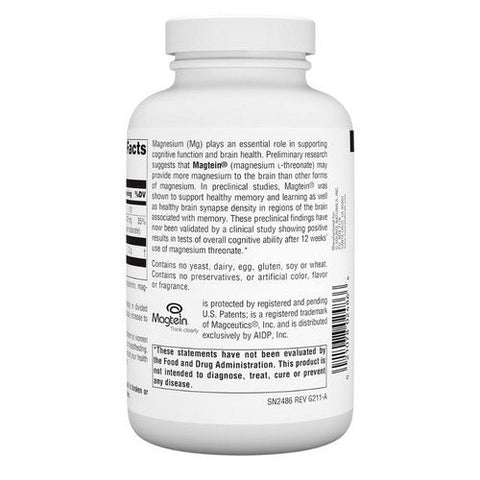 Source Naturals, Magtein Magnesium L-Threonate, 667 Mg, 180  Caps Source Naturals