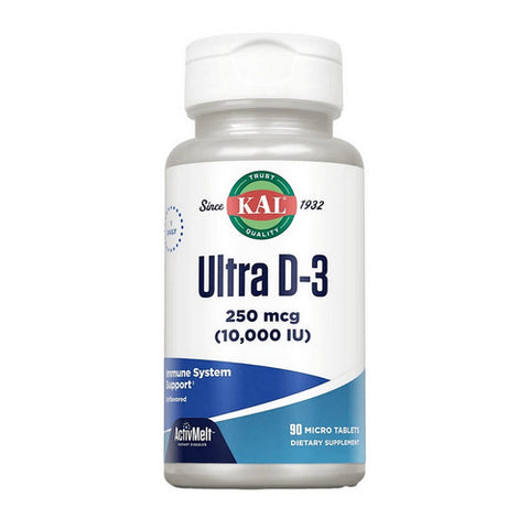 Kal, Ultra D-3 10000 IU ActivMelt, 90 Count Kal