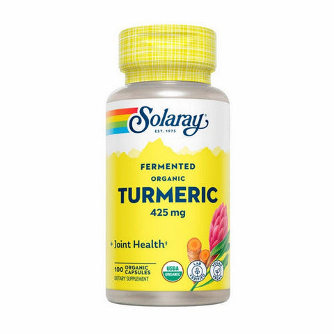 Solaray, Organically Grown Fermented Turmeric Root, 500 mg, 100 Veg Caps Solaray