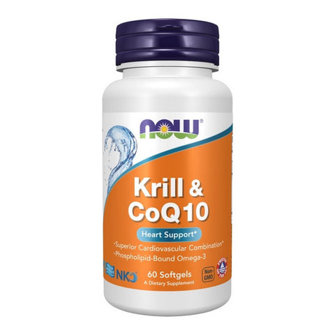 Now Foods, Krill Oil & Coq10 Heart Support, 60 Soft Gels Now Foods