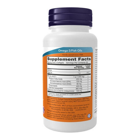 Now Foods, Krill Oil & Coq10 Heart Support, 60 Soft Gels Now Foods