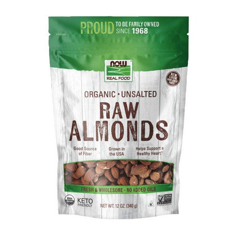 Now Foods, Organic Raw Almonds Unsalted, 12 Oz Now Foods