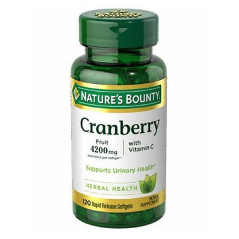 Nature's Bounty, Cranberry with Vitamin C, 4200 mg, 24 X 250 Softgels Nature's Bounty