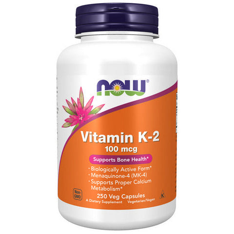 Now Foods, Vitamin K-2, 100 mcg, 250 Veg Caps Now Foods