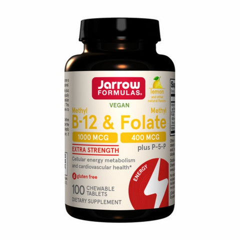 Jarrow Formulas, Methyl B-12 & Methyl Folate, Lemon 100 Lozenges Jarrow Formulas