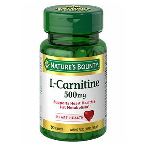 Nature's Bounty, L-Carnitine, 500 mg, 24 X 30 Caplets Nature's Bounty