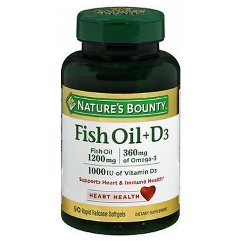 Nature's Bounty, Nature's Bounty Omega 3 Plus D3 Fish Oil, 24 X 90 Softgels Nature's Bounty
