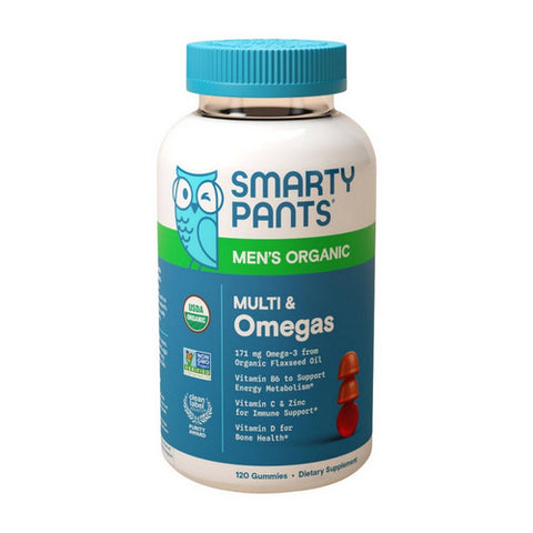 Organic Men's Multi & Omegas Gummies 120 Count by SmartyPants