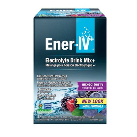 Ener-IV, Electrolyte Drink Mix Mixed Berry, 12 Count Ener-IV