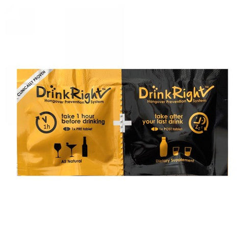 Drink Right, Drink Right Hang Over Prevention System, 2 tablets Drink Right