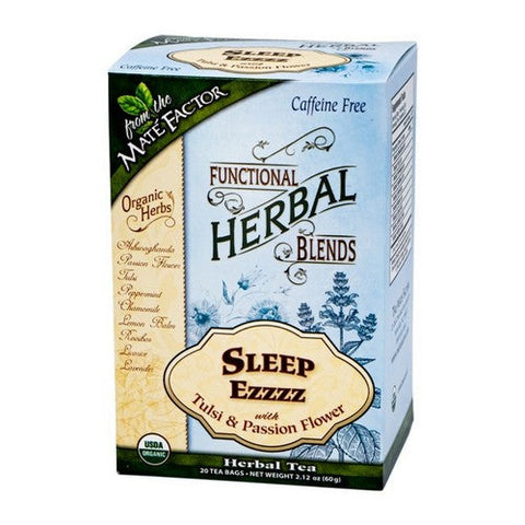 The Mate Factor, Organic Sleep EZZZ With Tulsi And Passion Flower Tea, 20 Bags The Mate Factor