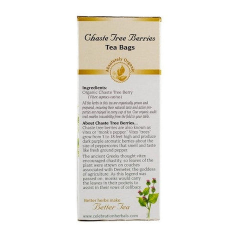 Celebration Herbals, Organic Chaste Tree Berries Tea, 24 Bags Celebration Herbals