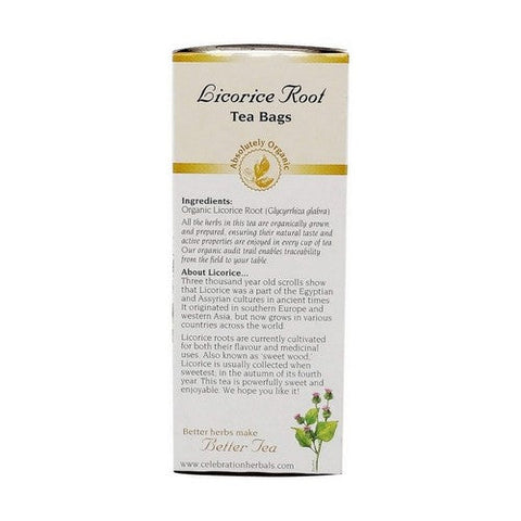 Celebration Herbals, Organic Licorice Root Tea, 24 Bags Celebration Herbals