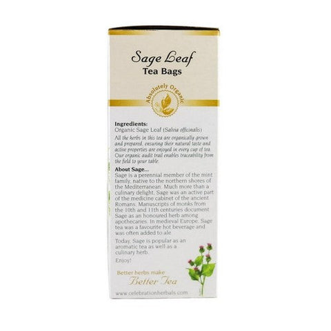 Celebration Herbals, Organic Sage Leaf Tea, 24 Bags Celebration Herbals