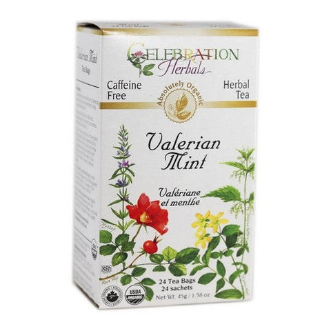 Celebration Herbals, Organic Valerian Mint Tea, 24 Bags Celebration Herbals