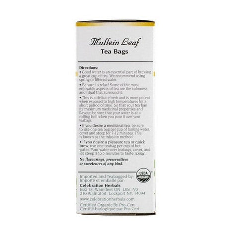 Celebration Herbals, Organic Mullein Leaf Tea, 24 Bags Celebration Herbals