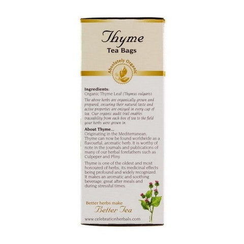 Celebration Herbals, Organic Thyme Leaf Tea, 24 Bags Celebration Herbals