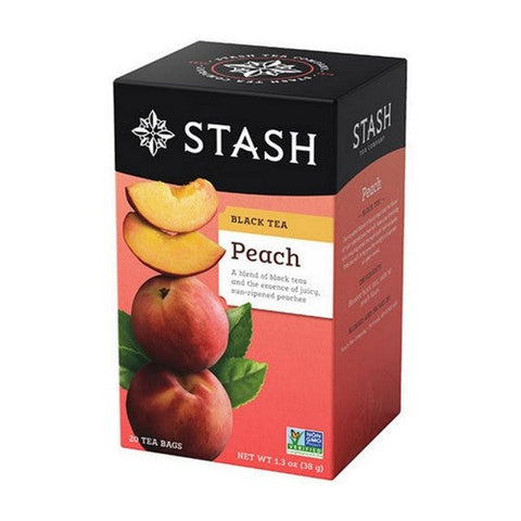 Stash Tea, Black Tea Peach, 20 Count Stash Tea