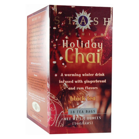 Stash Tea, Holiday Chai Black Tea, 18 Count Stash Tea