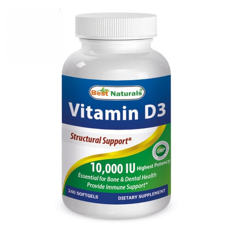 Best Naturals, Vitamin D3, 2000 IU, 240 Softgels Best Naturals