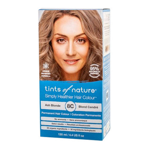 Tints of Nature, Permanent Hair Color, 8C Light Ash Blonde 4.4 Oz Tints of Nature