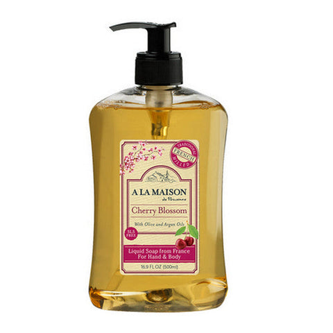 A La Maison, Hand & Body Liquid Soap Cherry Blossom, 16.9 Oz A La Maison