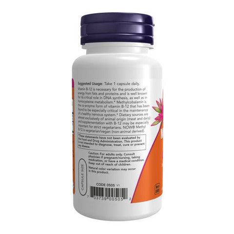 Now Foods, Methyl B-12, 5000 mcg, 90 Veg Caps Now Foods