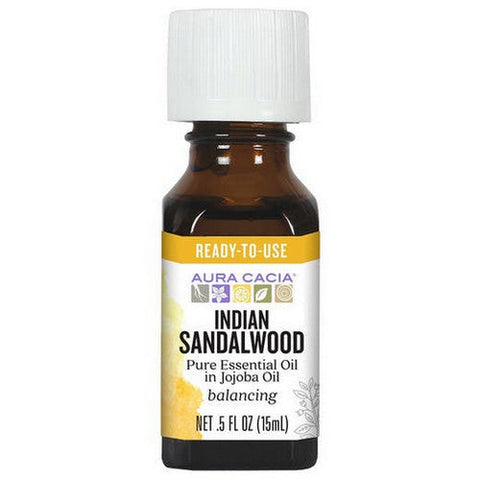Aura Cacia, Indian Sandalwood Jojoba Essential Oil, 0.5 Oz Aura Cacia
