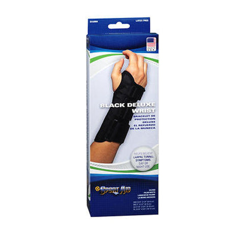Sport Aid, Deluxe Wrist Left Large Black, 1 Each Sport Aid