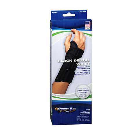 Sport Aid, Deluxe Wrist Left X-Large Black, 1 Each Sport Aid