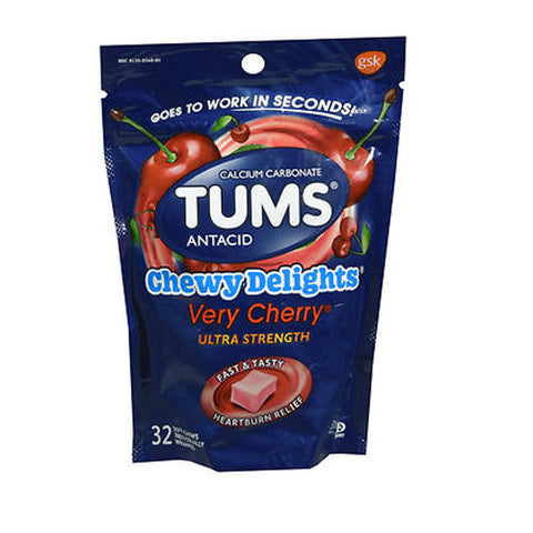 Nicorette, Tums Chewy Delights Ultra Strength Soft Chews Very Cherry, 32 Each Tums