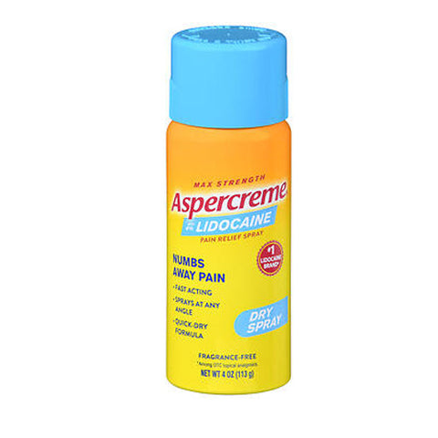 Aspercreme, Lidocaine Pain Relief Dry Spray, 4 Oz Aspercreme