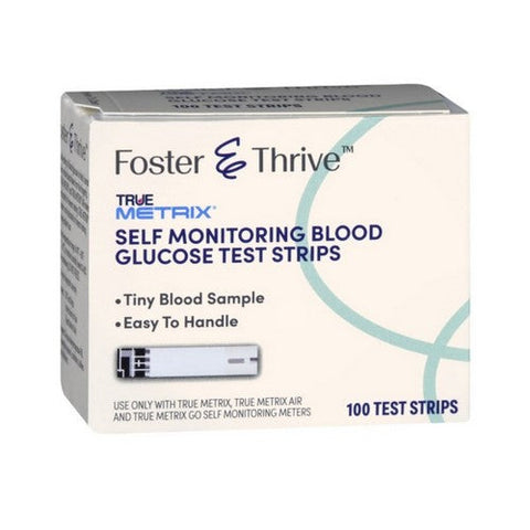 Foster And Thrive, True Metrix Self Monitoring Blood Glucose Test Strips, 100 Each Foster And Thrive