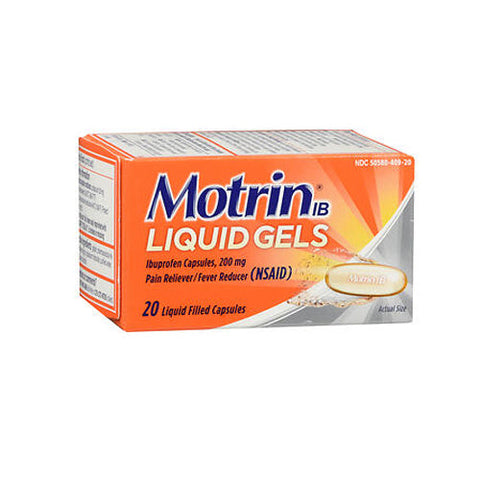 Motrin, Ibuprofen Liquid Gels, 200 Mg, 20 Count Motrin